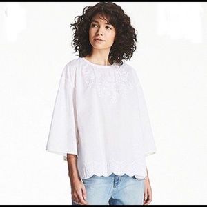 Uniqlo Women’s Cotton 3/4 Sleeve Blouse-size S